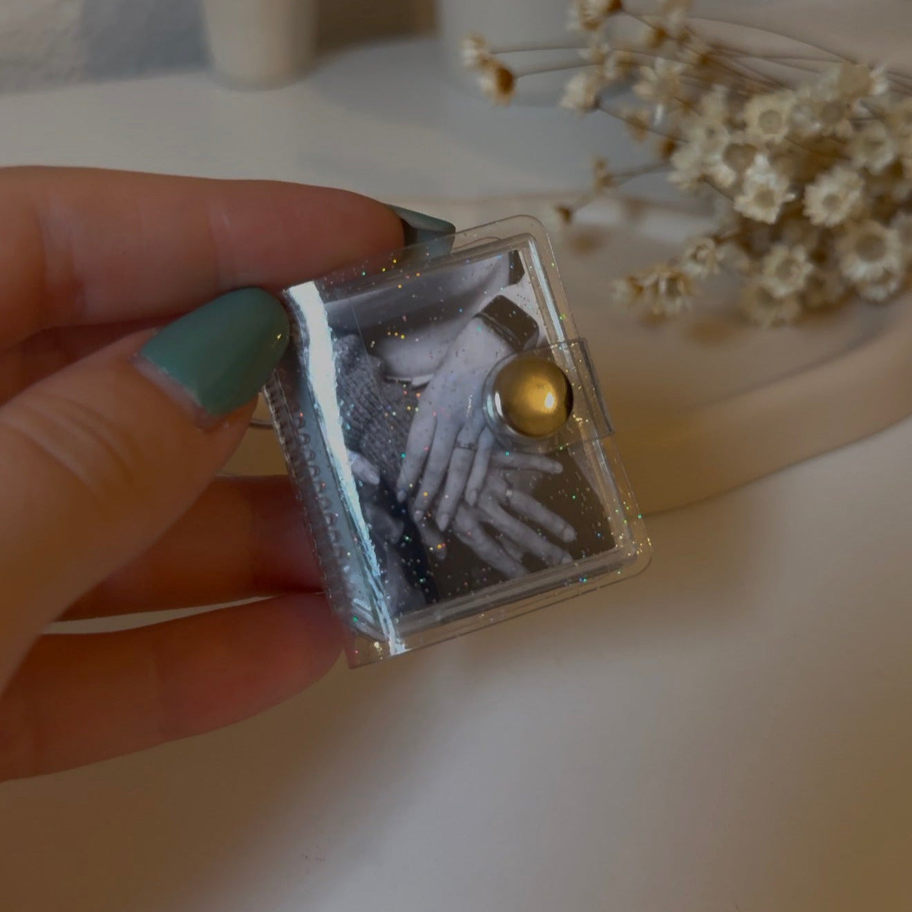 Porta chaves - mini álbum brilhante